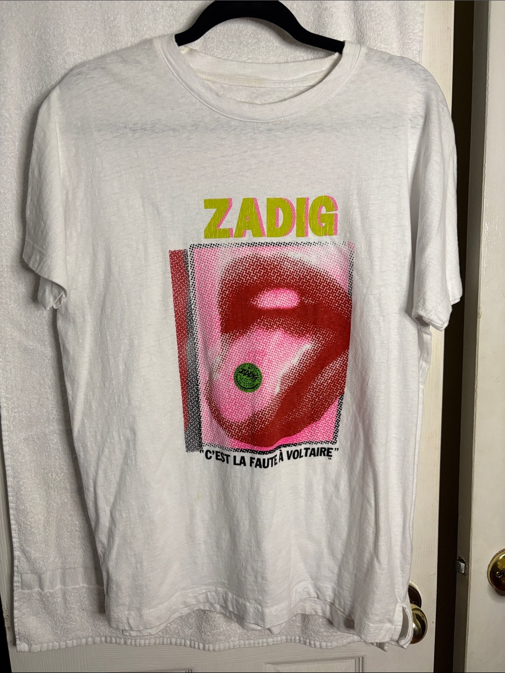 Zadig & Voltaire Graphic Tee with rhinestone detail